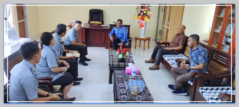 Pj. Bupati Oder Maks Sombu menerima kunjungan dari jajaran Rumah Detensi Imigrasi Kupang.