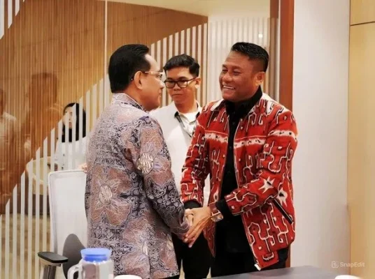 Bupati Rote Ndao Paulus Henuk, SH saat bertemu Wakil Menteri Kesehatan RI dr. Benjamin Paulus Octavianus, Sp.P, FISR. 