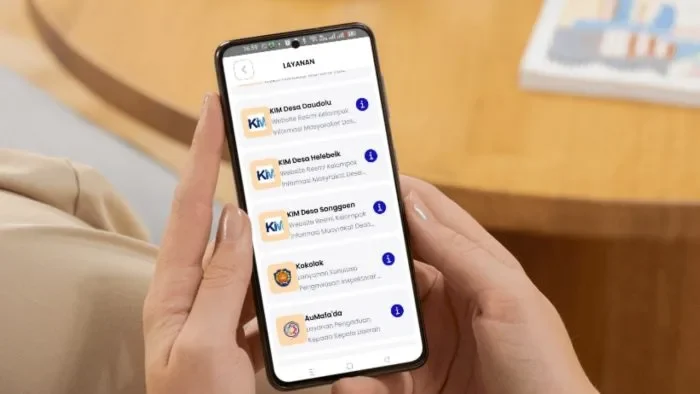Tampak Menu KIM dalam Aplikasi Rote Smart Service.