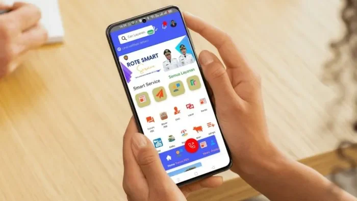 Website KIM diintegrasikan dalam Aplikasi Rote Smart Service.