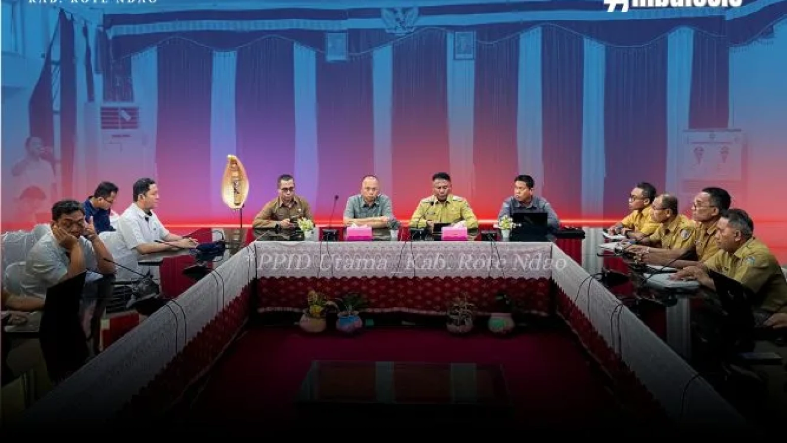 Audiensi Bupati Rote Ndao dan Dirjen KKP Bahas Tahap II Program K-SIGN di Ruang TBUPP Kantor Bupati Rote Ndao.