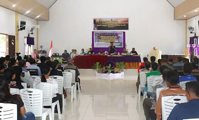 Musrenbangcam : Acara Musrenbang tingkat Kecamatan Rote Barat Laut di Gereja GMIT Bethania Oemilan, jumat (06/03/2026).