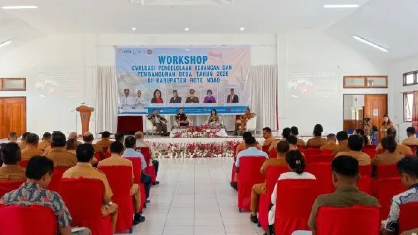 Kegiatan Workshop Evaluasi Pengelolaan Keuangan dan Pembangunan Desa yang diselenggarakan oleh Perwakilan BPKP Provinsi NTT bersama Pemkab Rote Ndao.