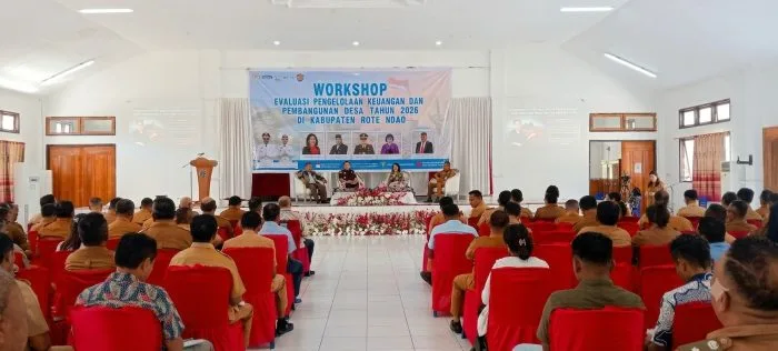 Kegiatan Workshop Evaluasi Pengelolaan Keuangan dan Pembangunan Desa yang diselenggarakan oleh Perwakilan BPKP Provinsi NTT bersama Pemkab Rote Ndao.