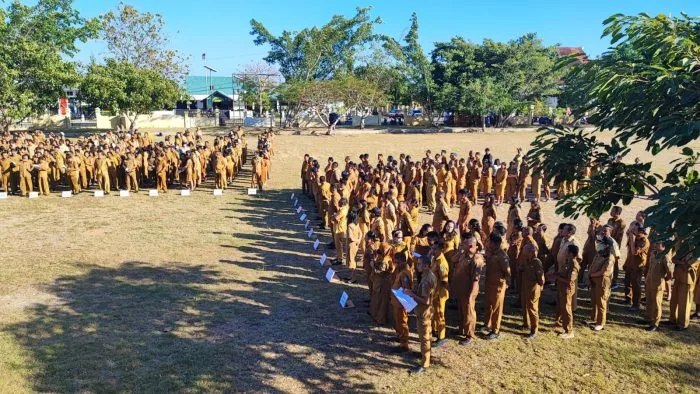 Peserta Apel kekuatan Senin, (03/08/2026).