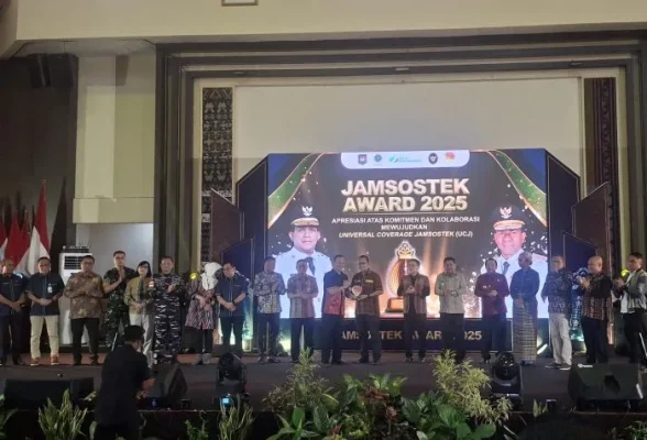 Bupati Paulus Henuk saat menghadiri ajang Jamsostek Award/Paritrana Award Tingkat Provinsi Nusa Tenggara Timur (NTT) Tahun 2026.