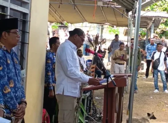 Wakil Gubernur NTT saat memberikan penguatan pada acara pemakaman almh. Willi Mbuik