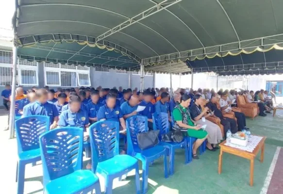Suasana Ibadah Penyegaran Iman pada HUT Persekutuan Doa GMIT, 72 Peserta Hadir Melayani Warga Binaan Lapas Ba’a